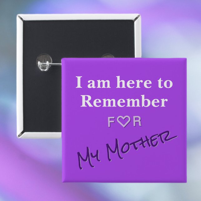 Alzheimers Lila Alzheimers Disease Awareness Careg Knapp (Skapare uppladdad)