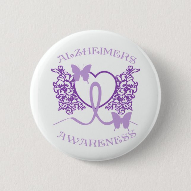 Alzheimers Lila Butterflies Butterflies Butterflie Knapp (Framsida)