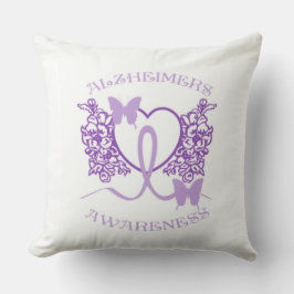 Alzheimers Lila Butterflies Pillow Kudde