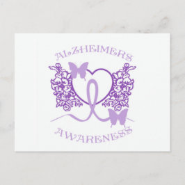 Alzheimers Lila Butterflies vycard Vykort