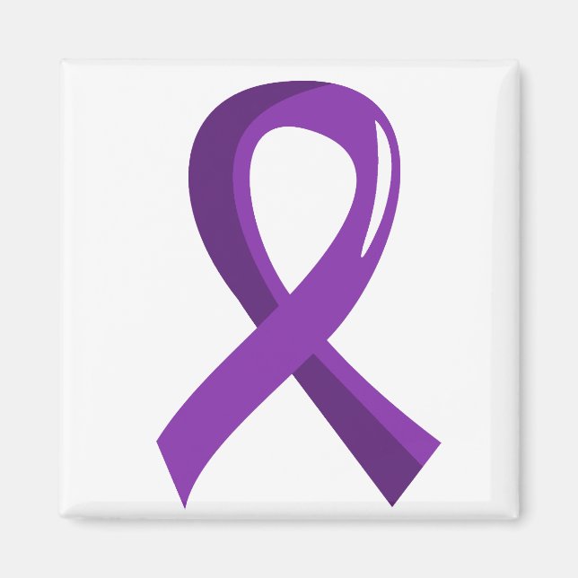 Alzheimers Lila Ribbon 3 Magnet (Framsidan)