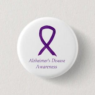 Alzheimers Lila Ribbon Anpassningsbar Art Stift Knapp