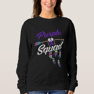 Alzheimers Lila Squad Warrior Manar Kvinnor T Shirt
