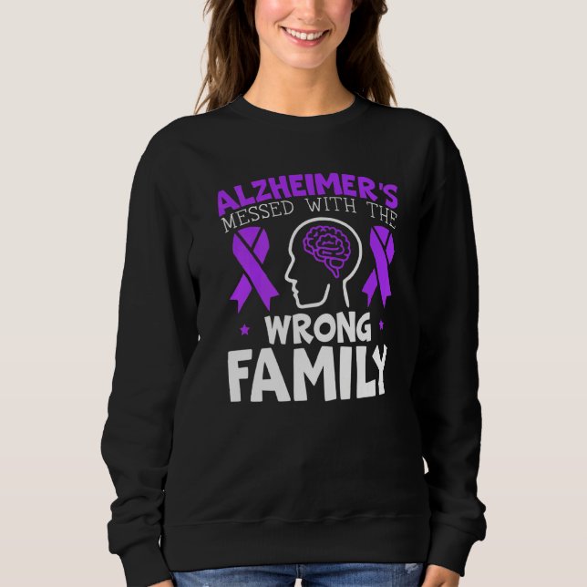Alzheimers meddelande med fel familjens ände Alz T Shirt (Framsida)