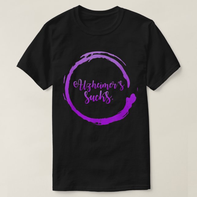 Alzheimers medvetande Alzheimers Sucks, demens T Shirt (Design framsida)