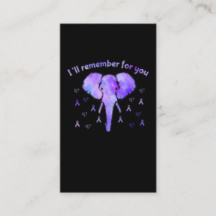 Alzheimers medvetandegörande Elephant Family Memo Visitkort