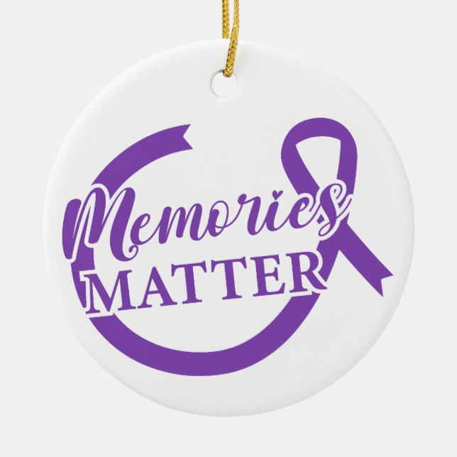 Alzheimers medvetandegörande julgransprydnad keramik (Framsidan)
