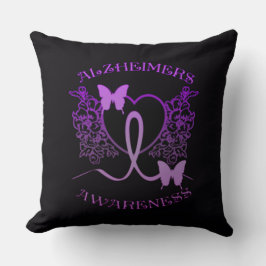Alzheimers medvetandegörande Lila Butterflies Pill Kudde