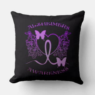 Alzheimers medvetandegörande Lila Butterflies Pill Kudde