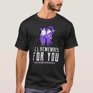 Alzheimers medvetandegrad I Bära Lila för jag ska T Shirt
