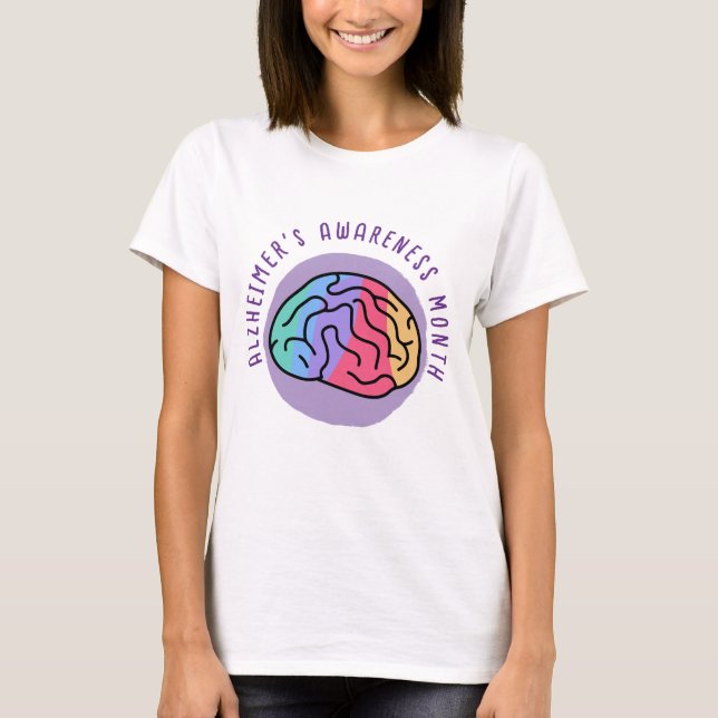 Alzheimers medvetandegrad Månad T Shirt (Framsida)