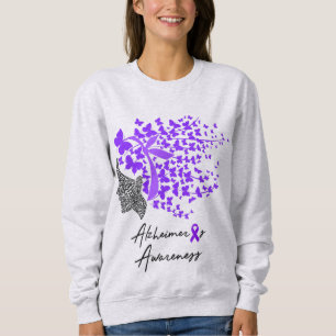 Alzheimers medvetenhet Butterfly Swirl & Ord Art T Shirt