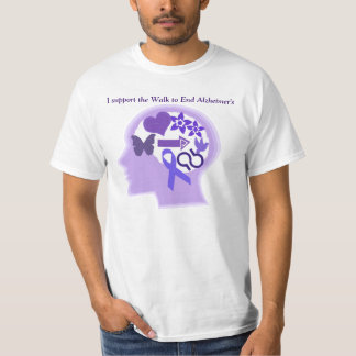 Alzheimers medvetenhet en livbrunn bodde T-tröja S Tee Shirt