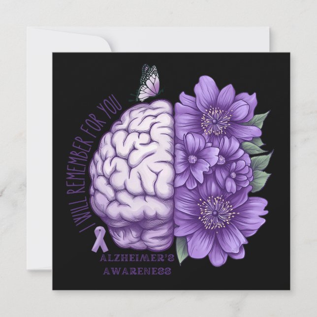 Alzheimers medvetenhet kommer jag att minnas för d (Framsida)