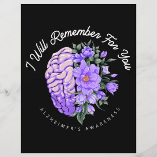 Alzheimers medvetenhet kommer jag att minnas för d reklamblad
