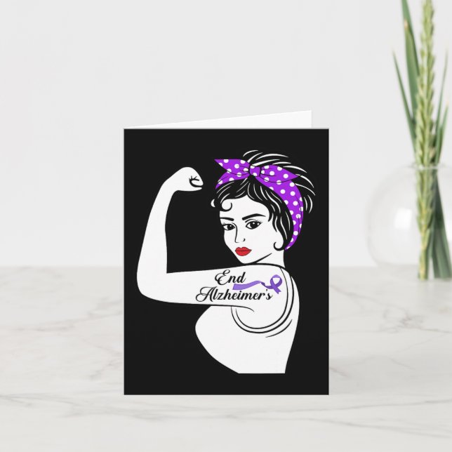 Alzheimers medvetenhet Strong Lila Ribbon Women Ba Kort (Framsida)