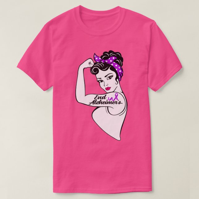 Alzheimers medvetenhet Strong Lila Ribbon Women Ba T Shirt (Design framsida)