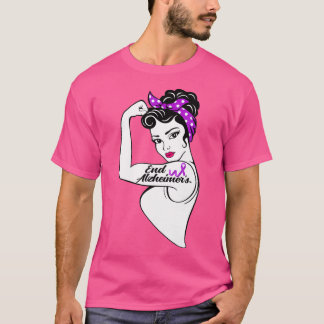 Alzheimers medvetenhet Strong Lila Ribbon Women Ba T Shirt