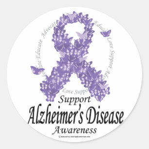 Alzheimers menyfliksområdet Butterflies Runt Klistermärke