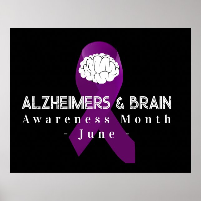 Alzheimers och hjärnans medvetenhet Måndag juni Poster (Framsidan)