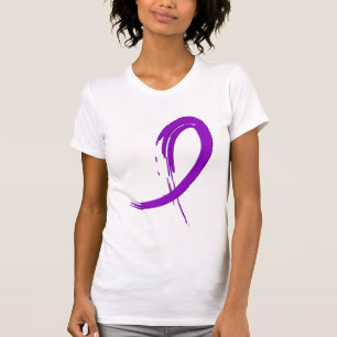 Alzheimers purpurfärgat band A4 för sjukdom T Shirt