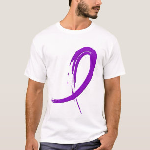 Alzheimers purpurfärgat band A4 för sjukdom Tee Shirt
