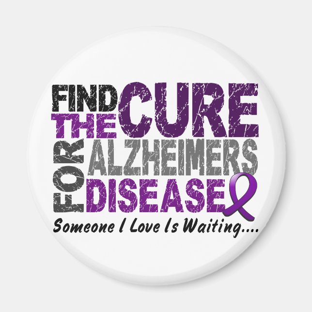 ALZHEIMERS-SJUKDOM (ALZHEIMERS SJUKDOM) Hitta Cure Magnet (Framsidan)