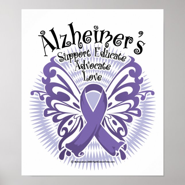 Alzheimers sjukdom Butterfly 3 Poster (Framsidan)