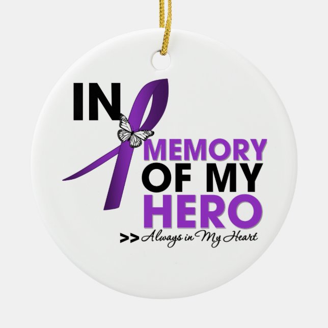 Alzheimers sjukdom hedrar minnet av min Hero Julgransprydnad Keramik (Framsidan)