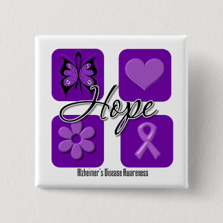 Alzheimers sjukdom Hope Kärlek Inspire Awareness Knapp