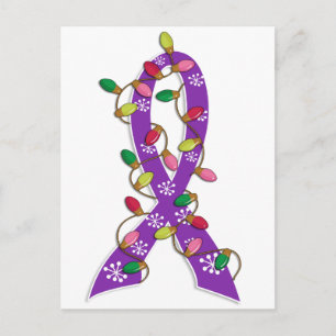 Alzheimers sjukdom Jul Ljus Ribbon Helg Vykort