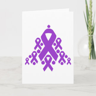 Alzheimers sjukdom Jul Ribbon Träd Helgkort