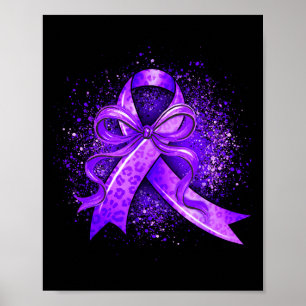Alzheimers sjukdom medvetenhet lila band poster
