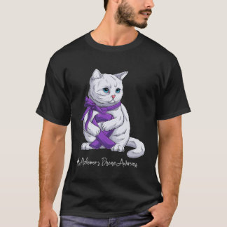 Alzheimers sjukdom medvetenhet månad lila band t shirt
