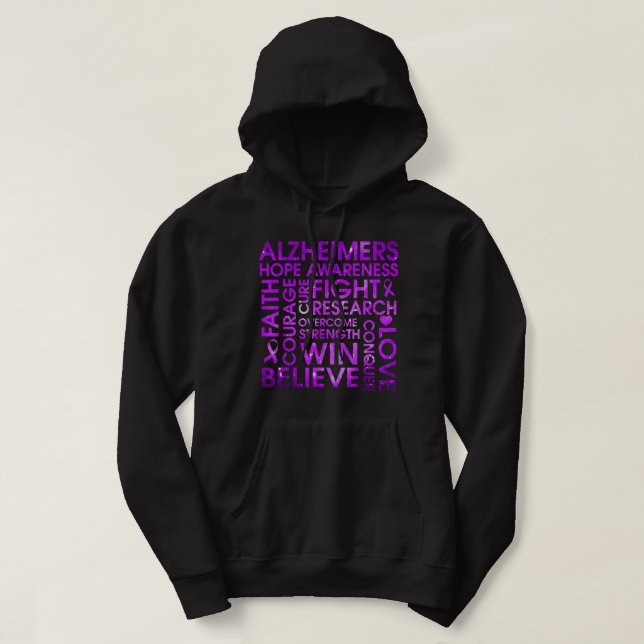 Alzheimers sjukdom Support Walk, Alzheimers sjukdo Hoodie (Design framsida)