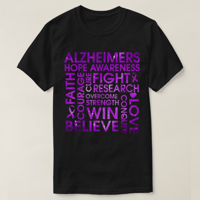 Alzheimers sjukdom Support Walk, Alzheimers sjukdo T Shirt (Design framsida)