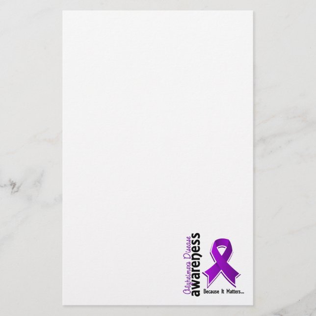 Alzheimers sjukdommedvetenhet 5 brevpapper (Framsida)