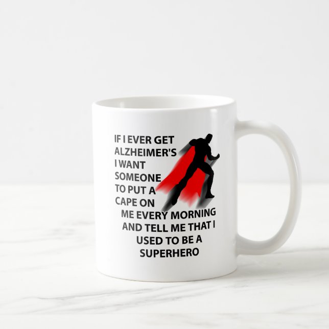 Alzheimers Superhjälte Rolig Mugg (Höger)