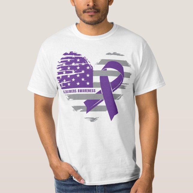 Alzheimers Vuxen för medvetenhet om Alzheimers sju T Shirt (Framsida)