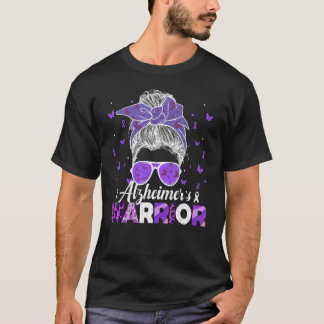 Alzheimer's Warrior Alzheimers Awareness Purple Gr T Shirt