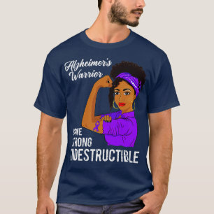 Alzheimers Warrior Indestrucsible Alzheimers Medve T Shirt