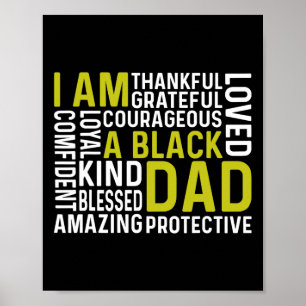 Am A Black Pappa Funny Fars dag African American Poster
