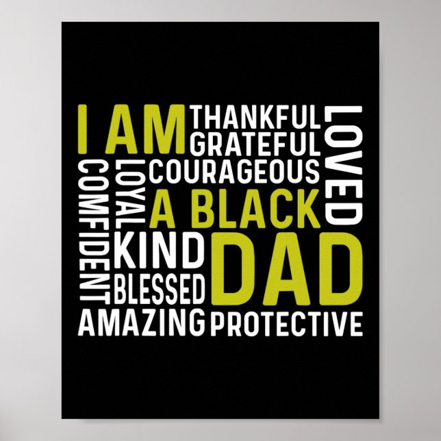 Am A Black Pappa Funny Fars dag African American Poster (Framsidan)