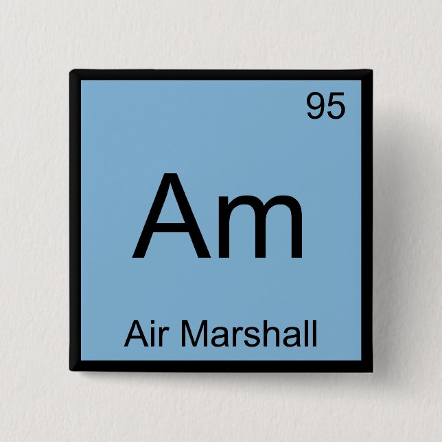 Am - Air Marshall Kemiskt Elemente Symbol T-Shirt Knapp (Framsida)