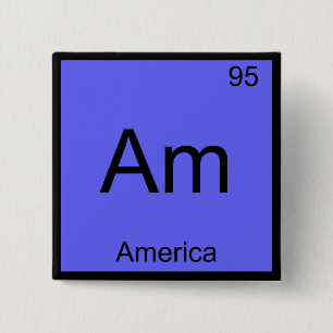 Am - America Rolig Kemielement Symbol T-shirt Knapp