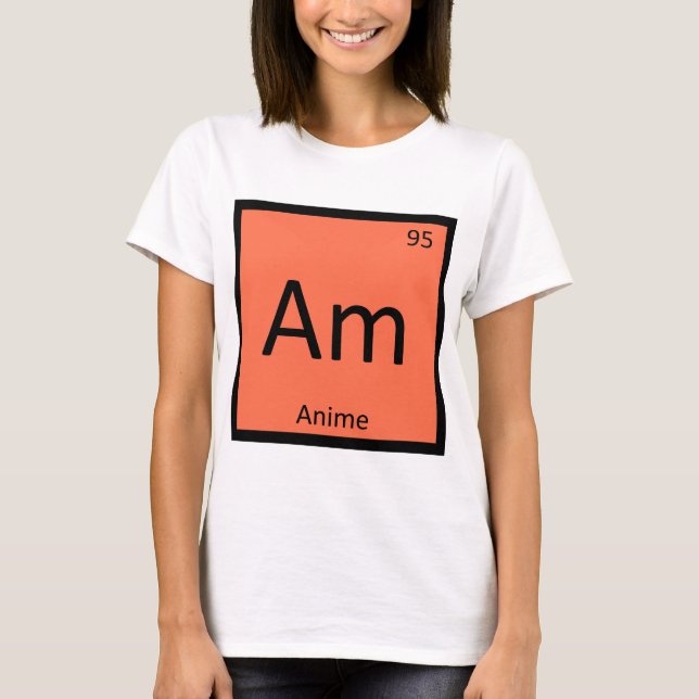 Am - Anime Animation Kemi Periodiska Systemet T-shirt (Framsida)