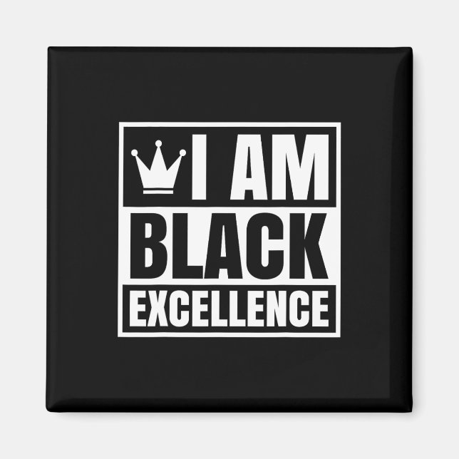 Am Black Excellence Black History African Manar Wo Magnet (Framsidan)