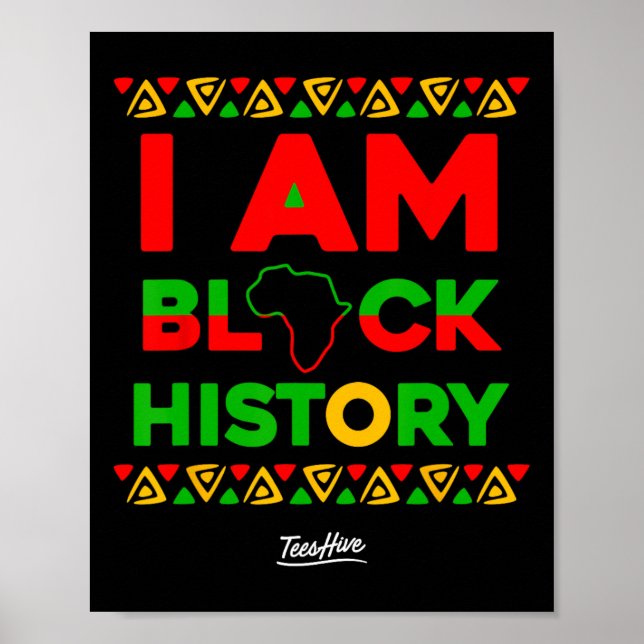 Am Black History Afrocentric African American Poster (Framsidan)