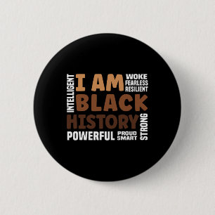 Am Black History Month med stark stolthet Knapp