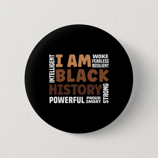Am Black History Month med stark stolthet Knapp (Framsida)